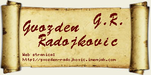 Gvozden Radojković vizit kartica